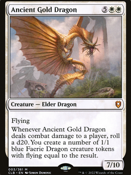 Ancient Gold Dragon (CLB-003) - Commander Legends: Battle for Baldur's Gate