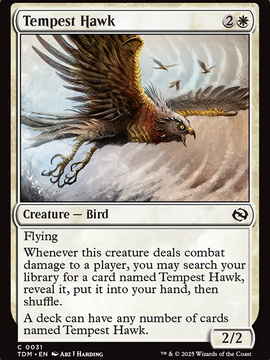 Tempest Hawk (TDM-031) - Tarkir: Dragonstorm Foil