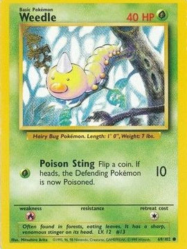 Weedle (69/102) [Base Set Unlimited]