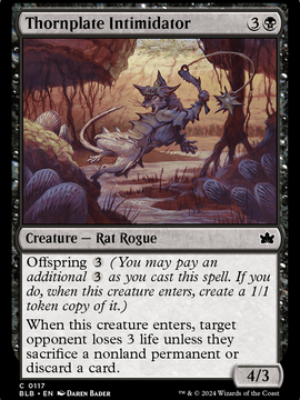 Thornplate Intimidator (BLB-117) - Bloomburrow Foil