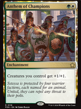 Anthem of Champions (FDN-116) - Foundations: (nyxtouched) Foil