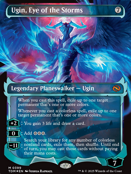 Ugin, Eye of the Storms (TDM-399) - Tarkir: Dragonstorm: (Showcase) (Borderless) Foil