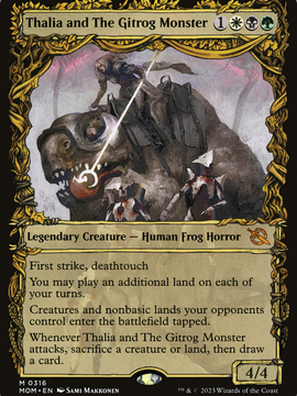 Thalia and The Gitrog Monster (MOM-316) - March of the Machine: (Showcase) Foil