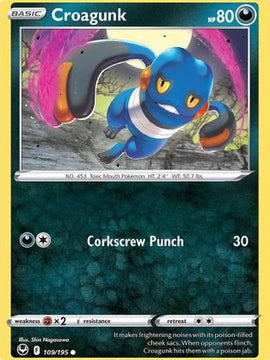 Croagunk (109/195) [Sword & Shield: Silver Tempest]