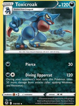 Toxicroak (110/195) [Sword & Shield: Silver Tempest]