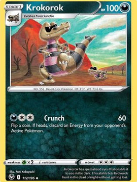 Krokorok (112/195) [Sword & Shield: Silver Tempest]