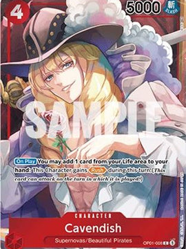 Cavendish (Box Topper) (OP01-008) - Romance Dawn Foil