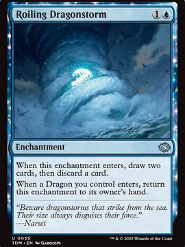 Roiling Dragonstorm (TDM-055) - Tarkir: Dragonstorm: (enchantment) Foil
