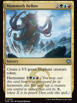Mammoth Bellow (TDM-205) - Tarkir: Dragonstorm Foil