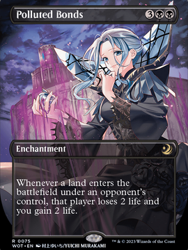 Polluted Bonds (WOT-075) - Wilds of Eldraine: Enchanting Tales (Borderless) Foil