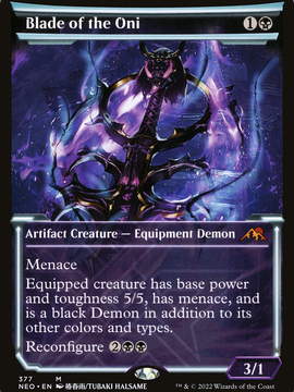 Blade of the Oni (NEO-377) - Kamigawa: Neon Dynasty: (Showcase) Foil