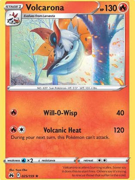 Volcarona (025/159) [Sword & Shield: Crown Zenith]