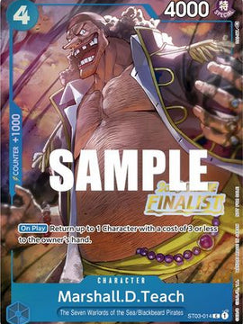 Marshall.D.Teach (Online Regional 2023) [Finalist] (ST03-014) - One Piece Promotion Cards Foil