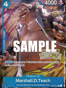 Marshall.D.Teach (Offline Regional 2023) [Participant] (ST03-014) - One Piece Promotion Cards Foil