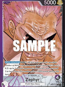 Zephyr (Alternate Art) (OP02-072) - Paramount War Foil