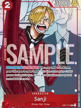 Sanji - OP01-013 (Alternate Art) (OP01-013) - One Piece Promotion Cards Foil