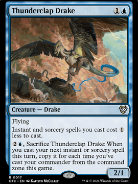 Thunderclap Drake (OTC-017) - Outlaws of Thunder Junction Commander