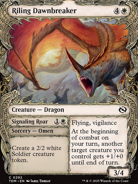 Riling Dawnbreaker // Signaling Roar (TDM-292) - Tarkir: Dragonstorm: (Showcase)