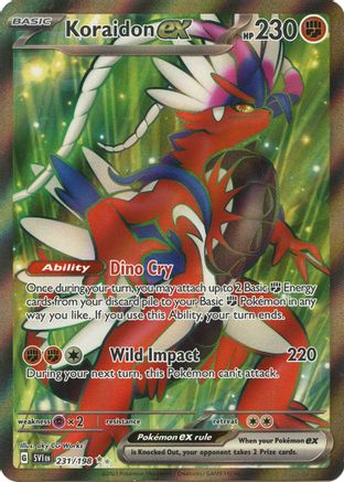 koraidon pokemon card ex (231/198) [Scarlet & Violet: Base Set] – Danireon Cards & Games Options:136/132 (NM) ME01: Mega Evolution (MEG) Another Rare Charizard Pokemon TCGPlayer Weakness / Resistance /
