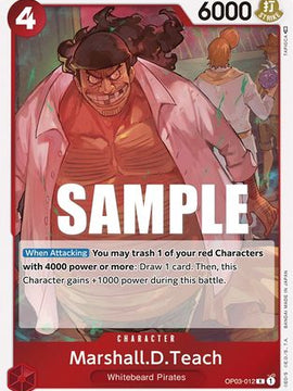 Marshall.D.Teach (OP03-012) - Pillars of Strength Foil