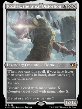 Kozilek, the Great Distortion (CMM-452) - Commander Masters Etched Foil