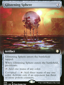 Glistening Sphere (ONC-058) - Phyrexia: All Will Be One Commander: (Extended Art)