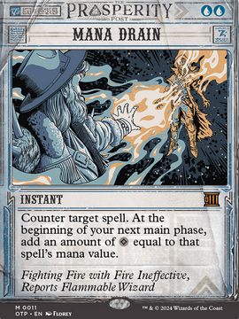 Mana Drain (OTP-011) - Breaking News: (Showcase) (Borderless) Foil