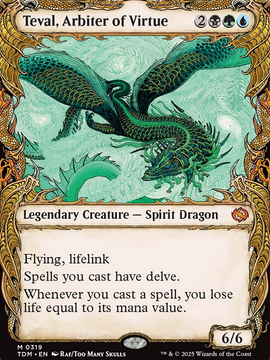 Teval, Arbiter of Virtue (TDM-319) - Tarkir: Dragonstorm: (Showcase)