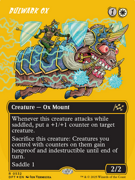 Bulwark Ox (Borderless) (First-Place Foil) (DFT-532) - Aetherdrift Foil