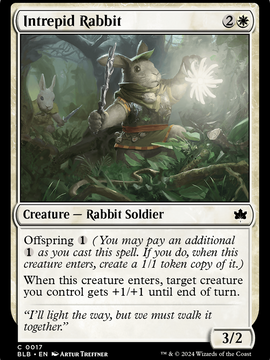 Intrepid Rabbit (BLB-017) - Bloomburrow Foil