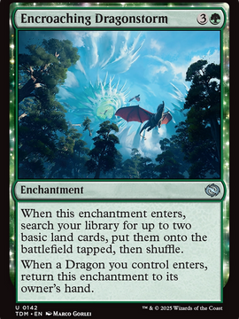 Encroaching Dragonstorm (TDM-142) - Tarkir: Dragonstorm: (enchantment) Foil