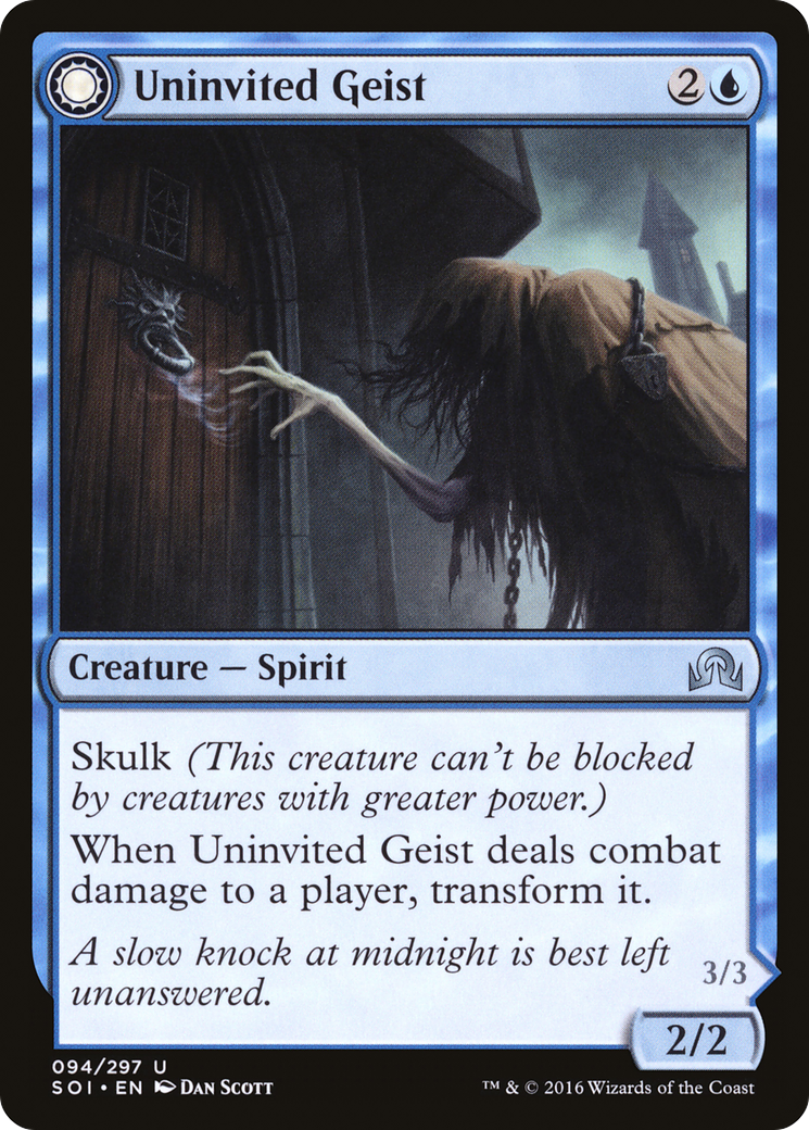 Uninvited Geist // Unimpeded Trespasser (SOI-094) - Shadows over Innistrad: (Double Faced Transform) Foil