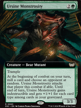 Ursine Monstrosity (DSC-063) - Duskmourn: House of Horror Commander: (Extended Art)