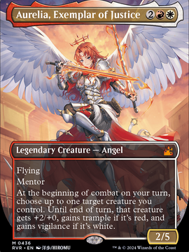 Aurelia, Exemplar of Justice (RVR-436) - Ravnica Remastered (Borderless) Foil