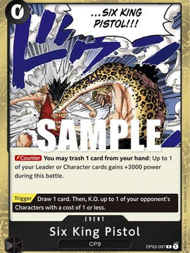 Six King Pistol (OP03-097) - Pillars of Strength Foil