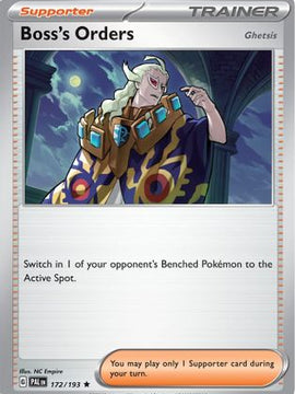 Boss's Orders (172/193) (Theme Deck Exclusive) [Scarlet & Violet: Paldea Evolved]