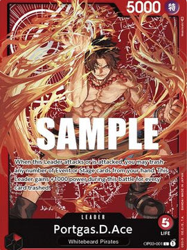 Portgas.D.Ace (Alternate Art) (Map) (OP03-001) - Pillars of Strength
