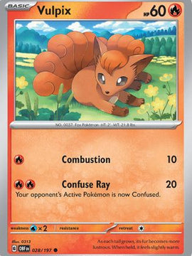 Vulpix (028/197) [Scarlet & Violet: Obsidian Flames]