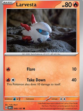 Larvesta (040/197) [Scarlet & Violet: Obsidian Flames]