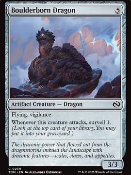 Boulderborn Dragon (TDM-239) - Tarkir: Dragonstorm Foil