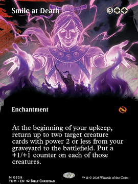Smile at Death (TDM-329) - Tarkir: Dragonstorm: (Showcase, enchantment) (Borderless) Foil