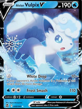 Alolan Vulpix V (033/195) (Holiday Calendar) [Sword & Shield: Silver Tempest]