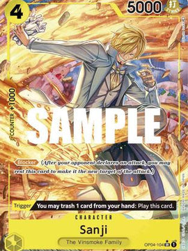 Sanji (104) (Alternate Art) (OP04-104) - Kingdoms of Intrigue Foil