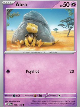 Abra (063/165) [Scarlet & Violet: 151]