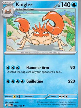 Kingler (099/165) [Scarlet & Violet: 151]