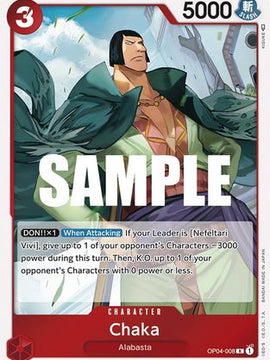 Chaka (OP04-008) - Kingdoms of Intrigue Foil