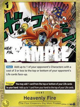 Heavenly Fire (OP04-117) - Kingdoms of Intrigue Foil