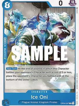 Ice Oni (OP04-047) - Kingdoms of Intrigue Pre-Release Cards