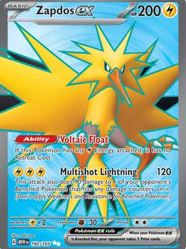 Zapdos ex (192/165) [Scarlet & Violet: 151]