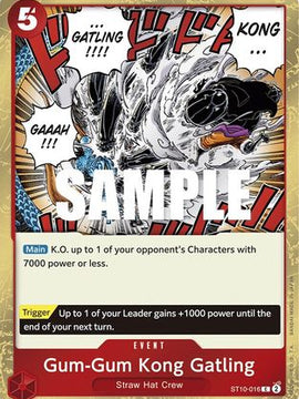 Gum-Gum Kong Gatling (ST10-016) - Ultra Deck: The Three Captains Foil